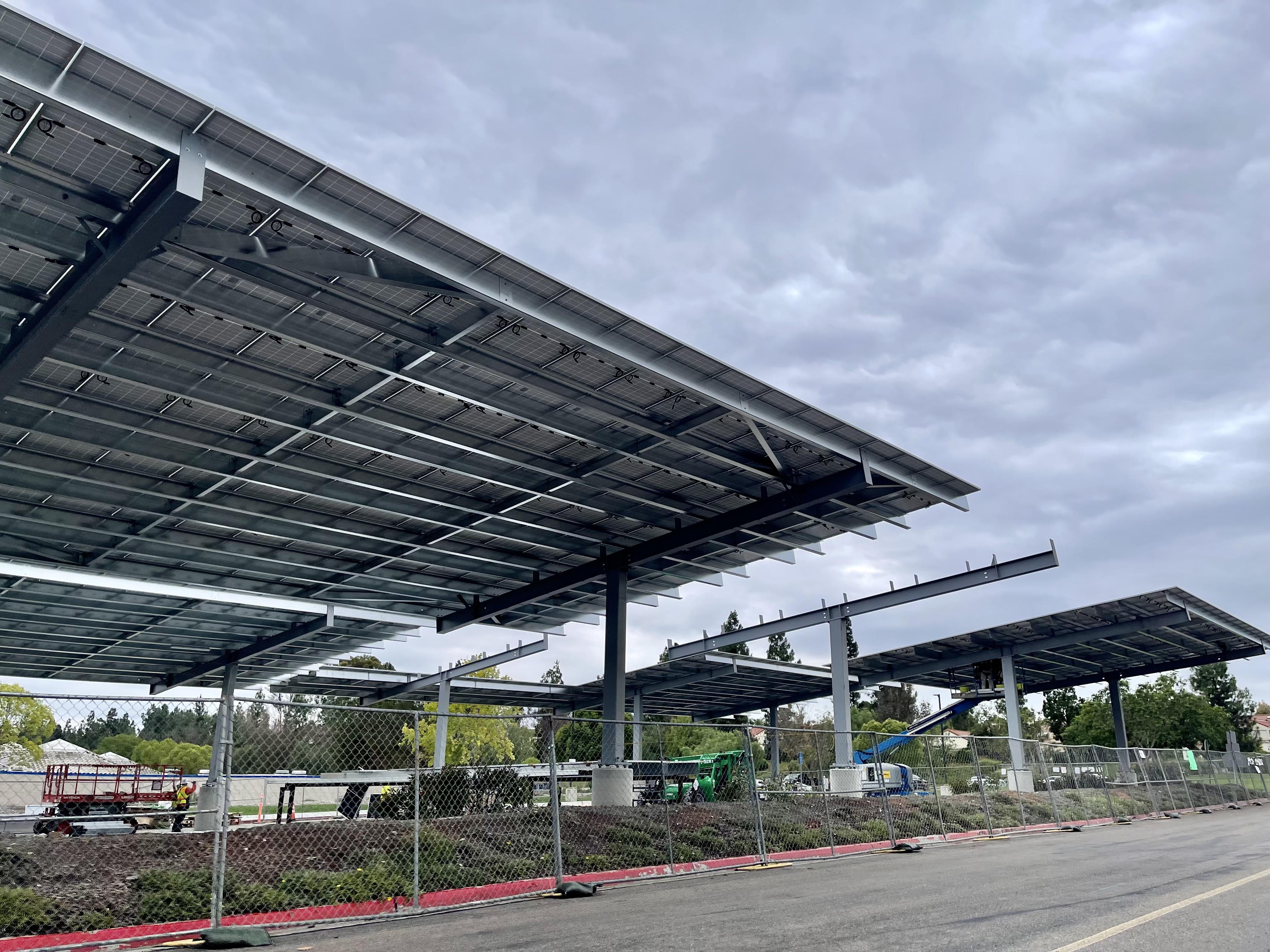 solar parking structure at rancho bernardo high school